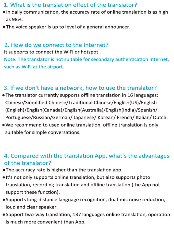 INTELVOICE T10 AI Language Translator Device - Q & A Section 1