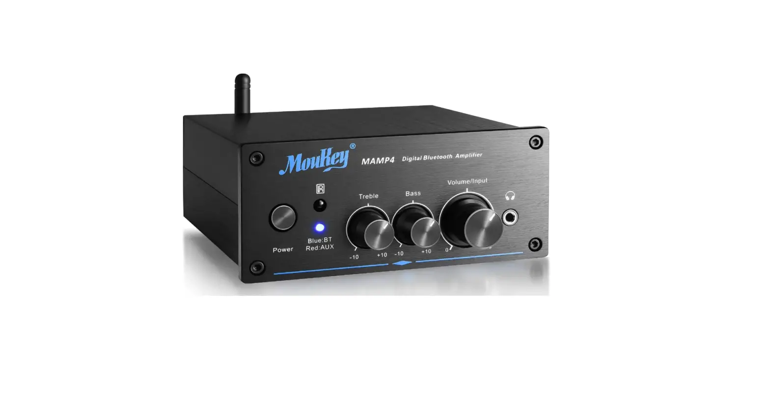 Moukey Audio Amplifier 2 Channel Bluetooth 5.0, 200w Mini Amplifier Receiver For Speakers-complete Features/instruction Guide