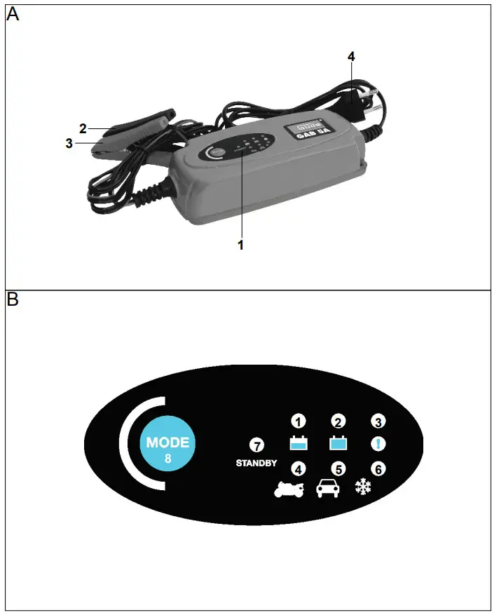 Gude GAB 5A Automatic Battery Charger - figrure 1