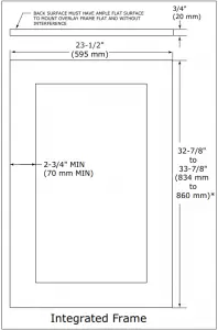 Extended Integrated Frame Dimensions