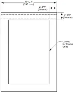 Handleless Integrated Frame Dimensions 1
