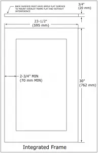 Integrated Frame Dimensions
