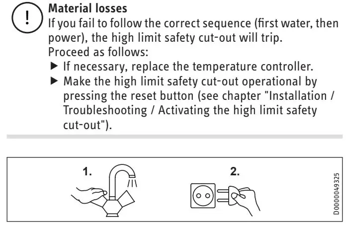 Stiebel Eltron SHU 5 SLi comfort SMALL WATER HEATER Installation Guide - Initial start-up