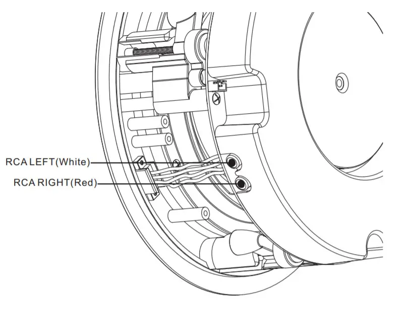 Aquasound Bluetooth Speaker - HARD WIRED RCA LINE INPUTS