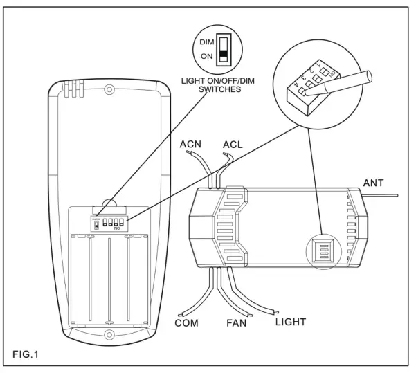 ANDERIC FAN9T Ceiling Fan Ceiling Fan Receiver - fig 1