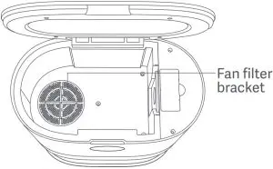 Clean the fan filter bracket