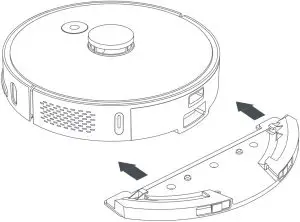 Installing the mopping module 4