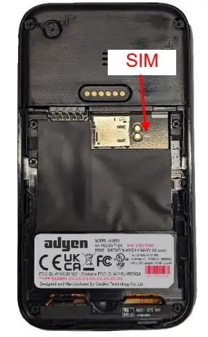 CASTLES TECHNOLOGY AMS1 POS Terminal - SIM Card