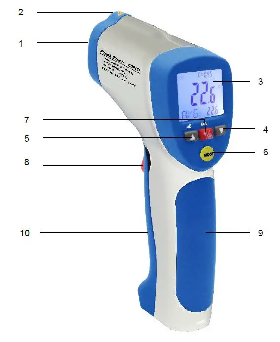 PeakTech-4950-Infrared-Thermometer-with-K-Type-Input-01
