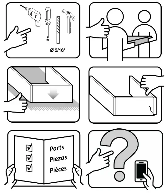 Southern ENTERPRISES HD054384 58 in Smart Electric Fireplace - Assembly 1