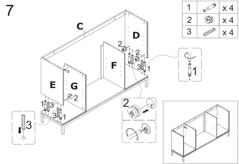 Southern ENTERPRISES HD054384 58 in Smart Electric Fireplace - Assembly 15