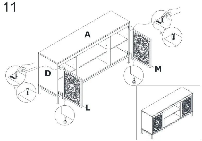 Southern ENTERPRISES HD054384 58 in Smart Electric Fireplace - Assembly 19