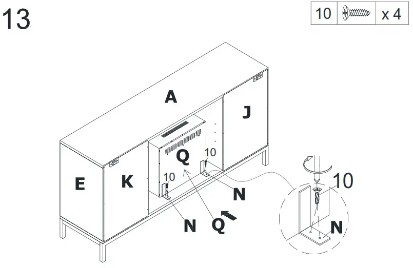 Southern ENTERPRISES HD054384 58 in Smart Electric Fireplace - Assembly 21