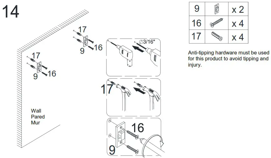 Southern ENTERPRISES HD054384 58 in Smart Electric Fireplace - Assembly 22