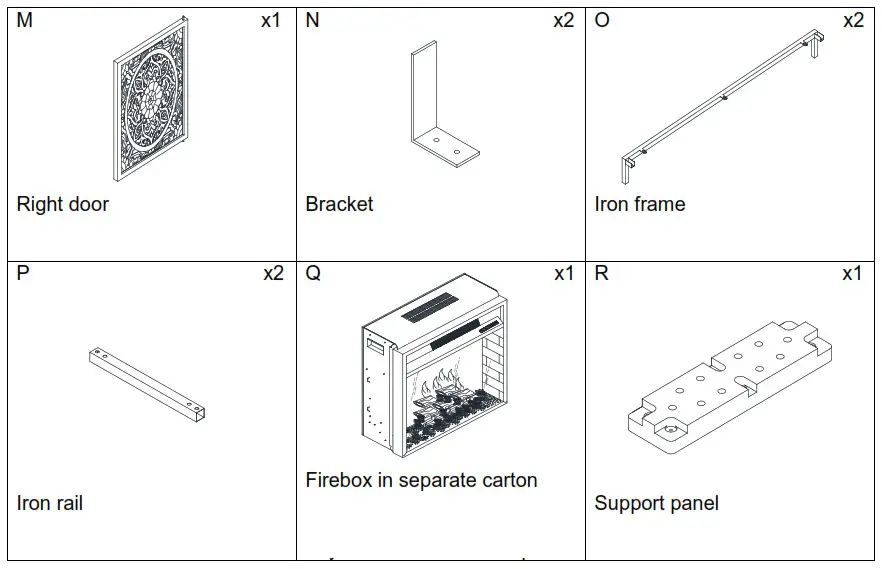 Southern ENTERPRISES HD054384 58 in Smart Electric Fireplace - Assembly 6
