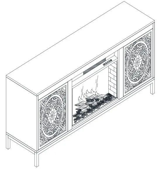 Southern ENTERPRISES HD054384 58 in Smart Electric Fireplace - Cover