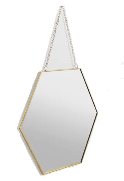 4000069 Hexagon Hanging Wall Mirror