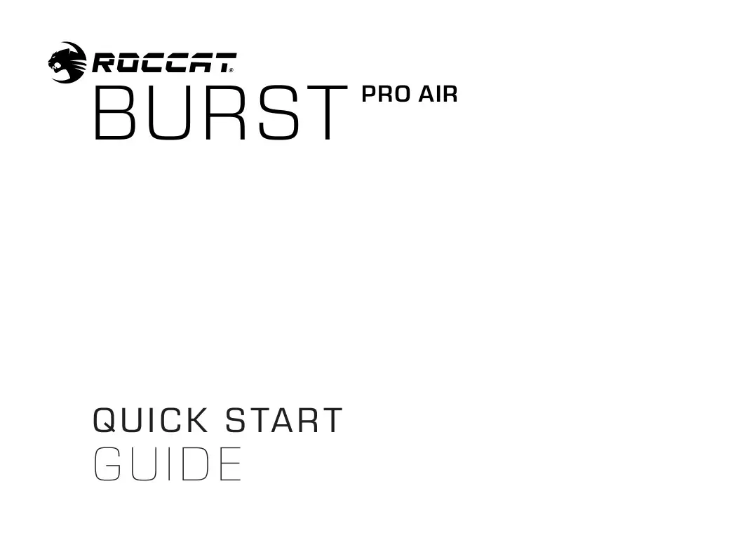 ROCCAT ROC-11-430 Burst Pro Air Right-hand RF Wireless Bluetooth Mouse User Guide
