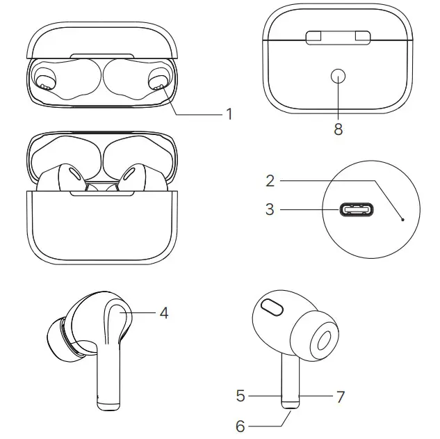 Jupiter JX05 Wireless Earphone - Figure 1