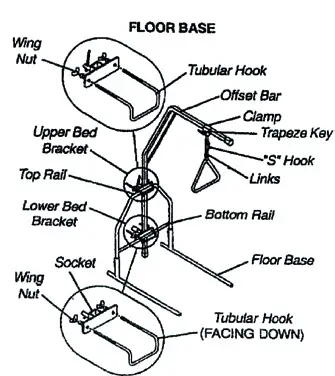 MEDLINE MDS80615T Trapeze Bed Mount Kit Trapeze Base - ASSEMBLY INSTRUCTIONS