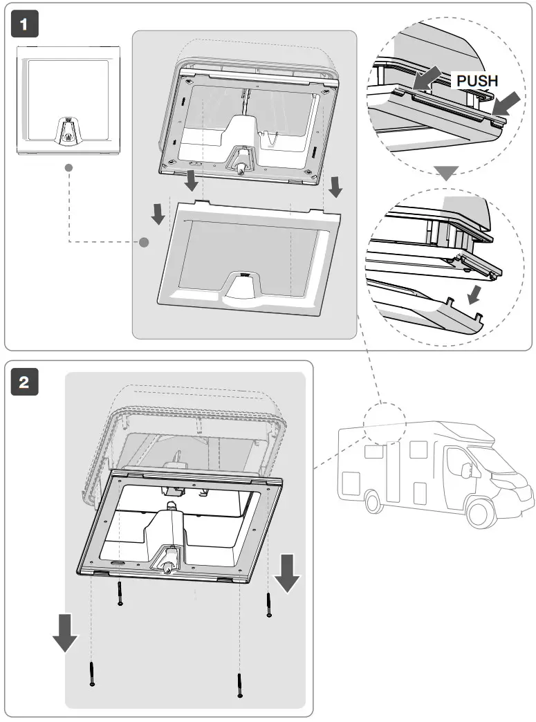 FIAMMA Turbo Vent 28 F Roof Light - Figure 3