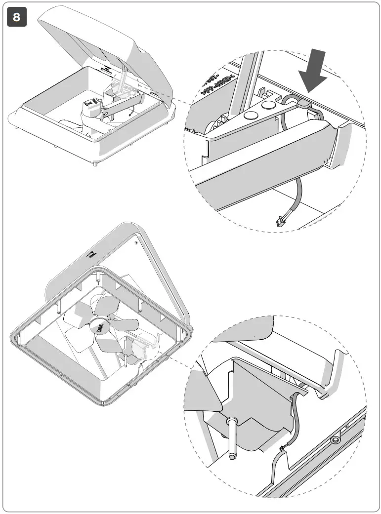 FIAMMA Turbo Vent 28 F Roof Light - Figure 5