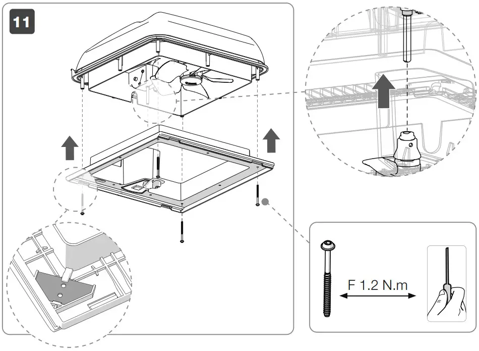FIAMMA Turbo Vent 28 F Roof Light - Figure 8