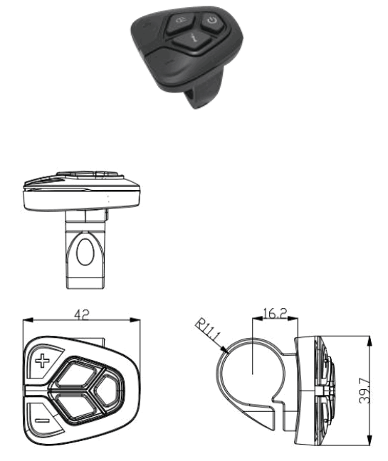 KeyDisp KD718 Intelligent Colored LCD for Ebike - Fig1