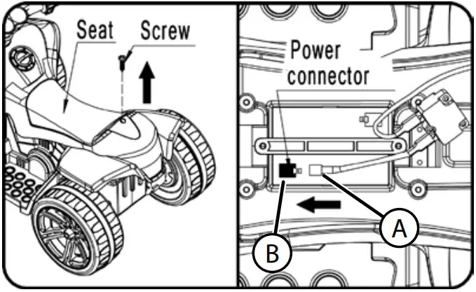 HUFFY H-ERO-Quad Battery Ride On - ATTACH POWER