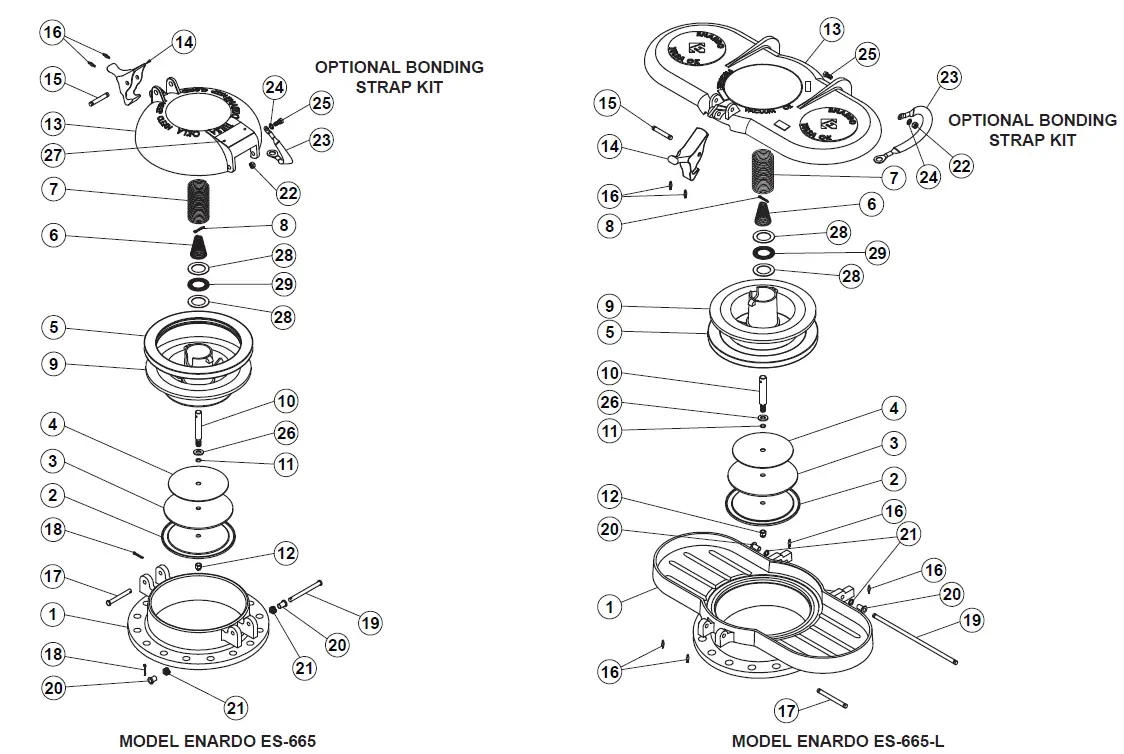 EMERSON Enardo ES-665 Series Spring-Loaded Thief Hatch 11