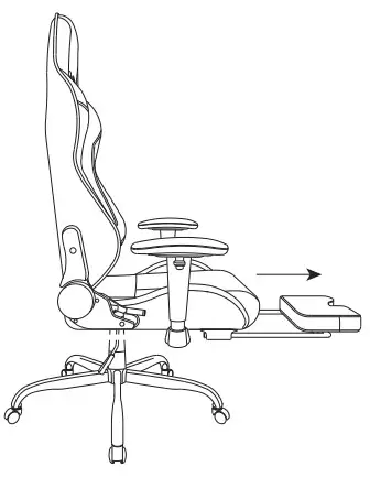 KCREAM 8522 Gaming Chair - with footrest