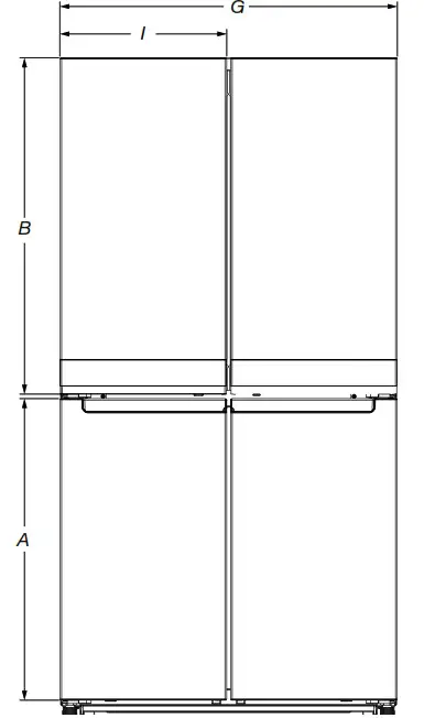 Whirlpool 480184 69 Inches Counter Depth French Door Refrigerator - Fig
