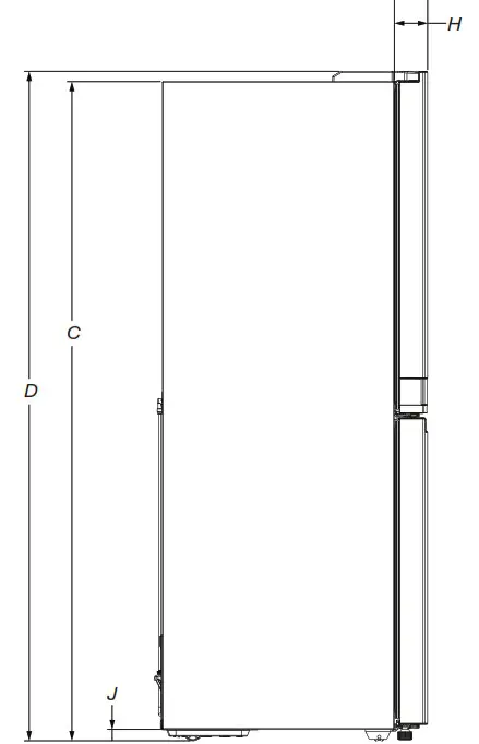 Whirlpool 480184 69 Inches Counter Depth French Door Refrigerator - Fig1