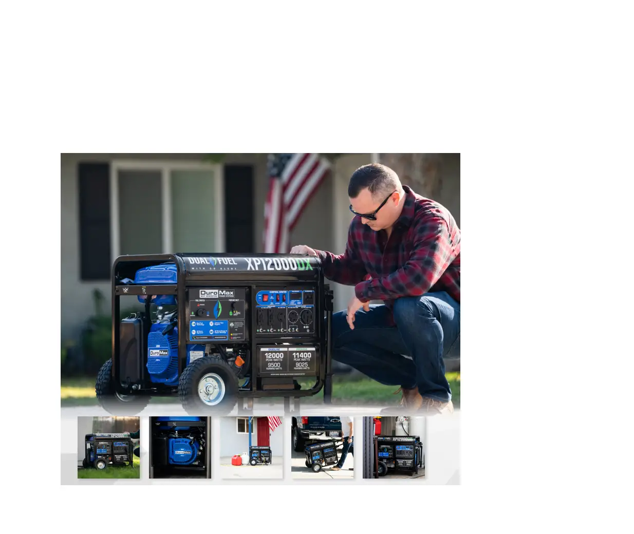 Duromax Xp12000dx Dual Fuel Portable Generator Owner's Manual