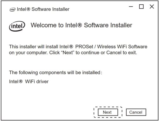 FIG 7 Intel Software Installer