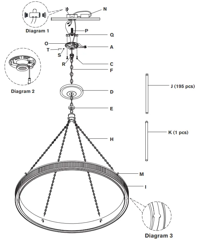 VISUAL COMFORT S5172 Menil Large Chandelier-fig1