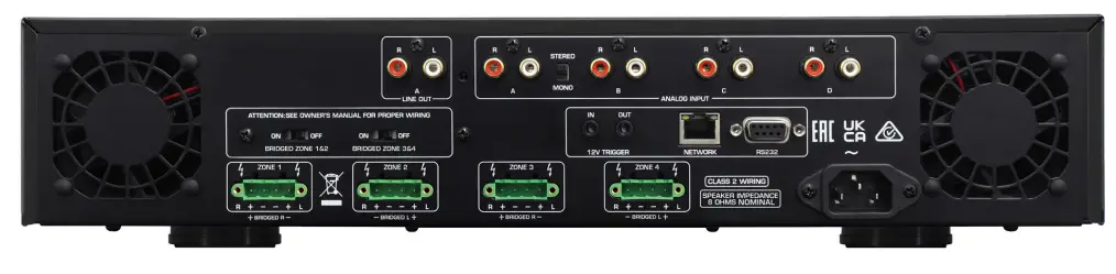 ROTEL C8 Custom Installation Amplifier- fig1