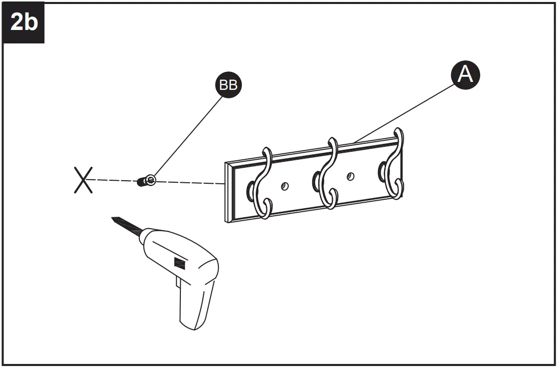 allen plus roth 46142TNXLG 46142PHXLG 10 Inch 3 Hook Rail - INSTALLATION OVERVIEW 3
