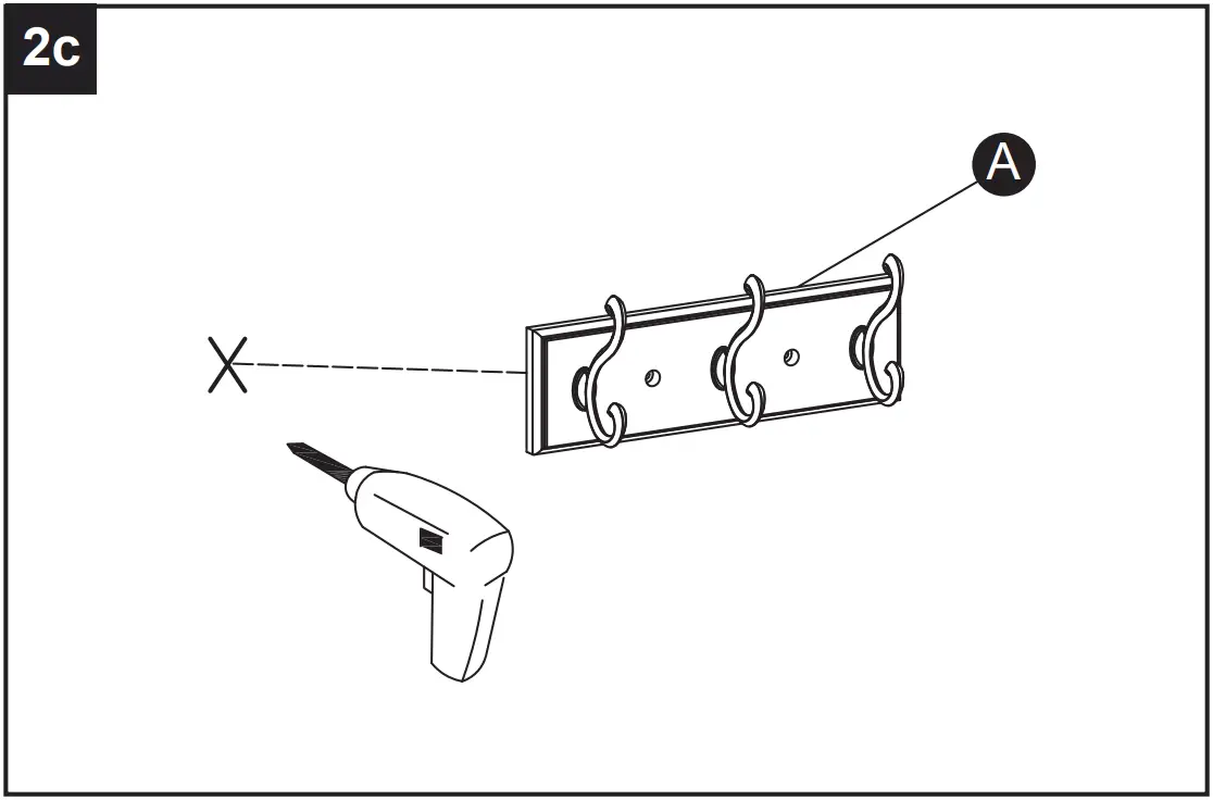 allen plus roth 46142TNXLG 46142PHXLG 10 Inch 3 Hook Rail - INSTALLATION OVERVIEW 4