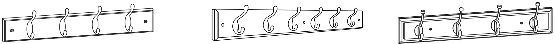 allen plus roth 46142TNXLG 46142PHXLG 10 Inch 3 Hook Rail - NEXT PROJECT