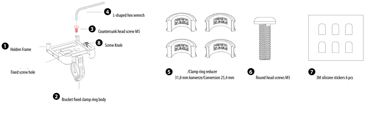 FORCE 45234 Relo Aluminum Handlebar Mobile Phone Holder 1