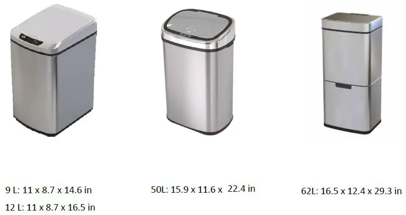 HANOVER-HTRASH12L-2-12L-Gold-Stainless-Steel-Trash-Can-fig-1