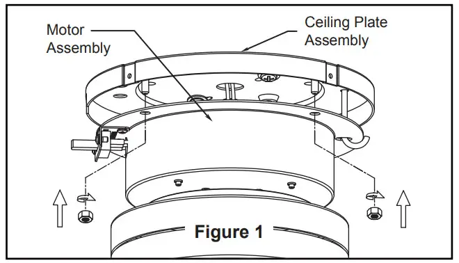 FANIMATION FPS7681MW Klinch 44 Ceiling Fan - ceiling plate