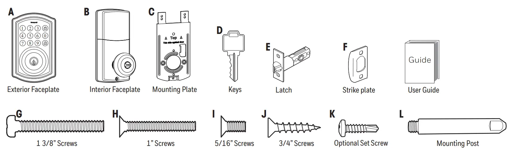 Honeywell 8645001 Digital Keypad Knob - fig 1