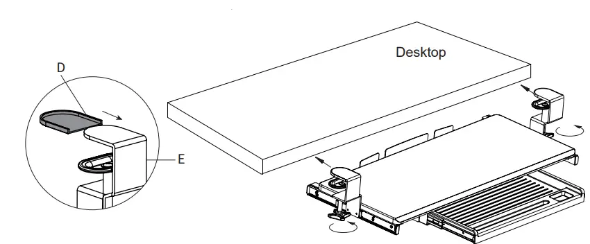 VIVO-MOUNT-KB05-4DW-Clamp-on-Keyboard-Tray-with-Pencil-FIG-10