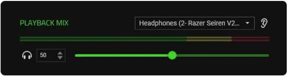 RAZER Seiren V2 Pro Professional Grade USB Microphone - Playback Mix