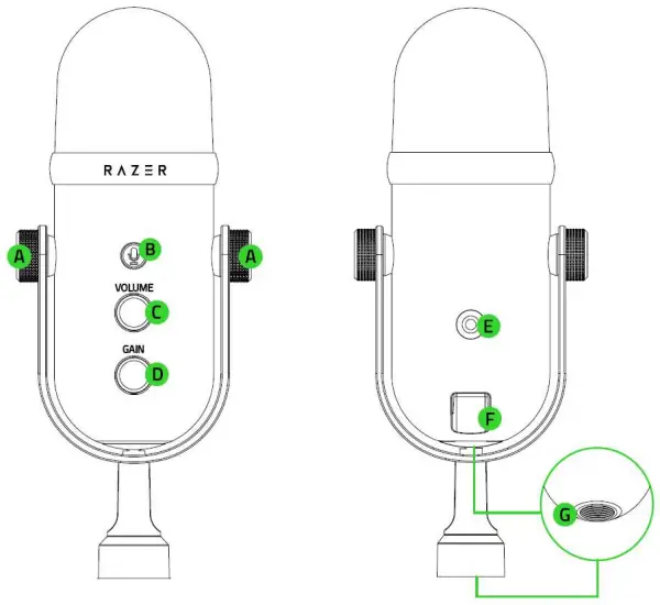 RAZER Seiren V2 Pro Professional Grade USB Microphone - Razer Seiren V2 Pro