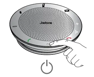 Jabra Speak 510 Portable USB and Bluetooth Speakers - Turn on