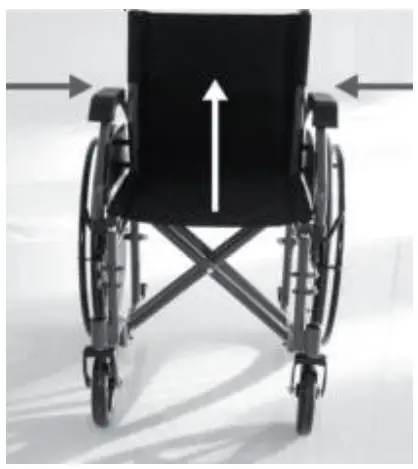 GIMA 46 CM Classic Aluminium Wheelchair - Frame opening 2