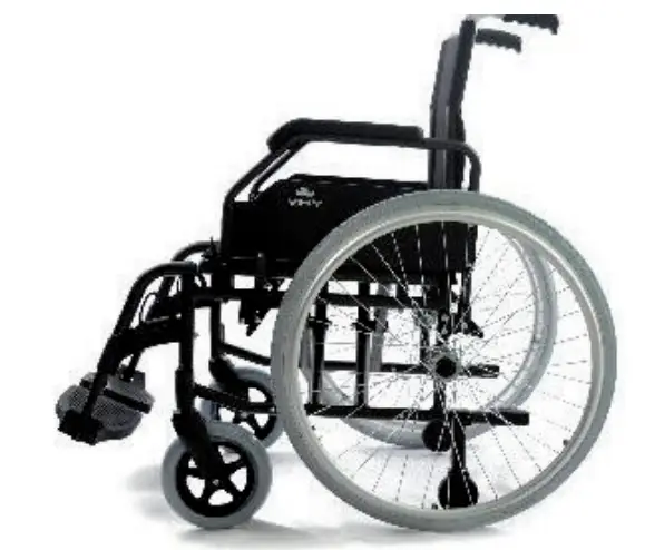 GIMA 46 CM Classic Aluminium Wheelchair - Frame opening 3